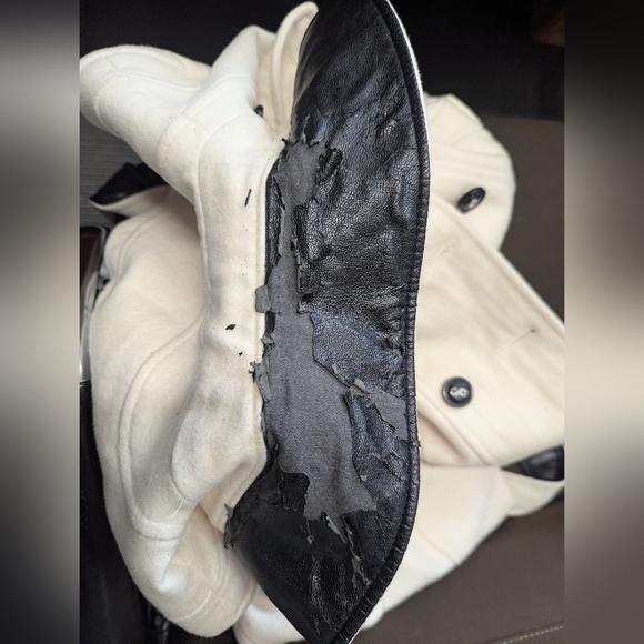 Vintage DKNY white with black and white belt peacoat size 6 - Picture 15 of 16